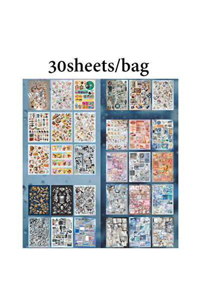 Choice S28660-2 ماركة Mr Paper، 30 قطعة/كيس، ملصقات فويل مقطوعة بتصميم عتيق ل...