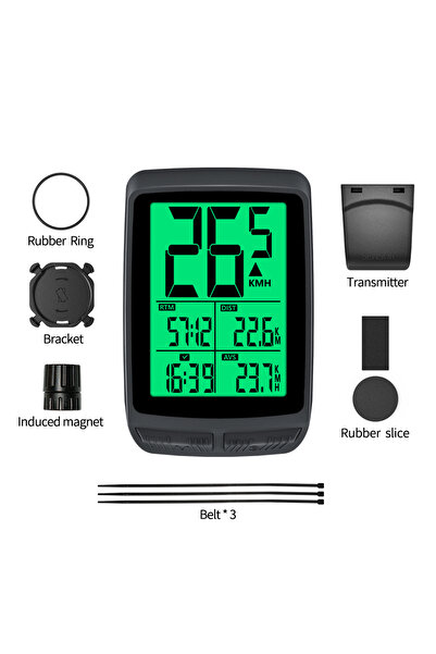 Choice1 عداد سرعة رقمي للدراجات BKV-1503-A مقاوم للماء مع شاشة LCD وإضاءة خلف...