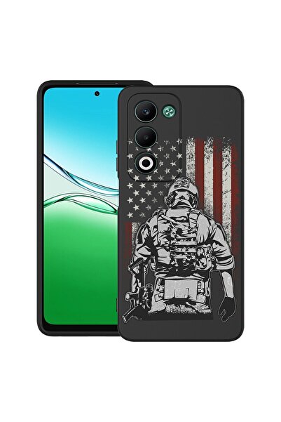 bestcase Υπέρλεπτη Θήκη Σιλικόνης για OPPO A5 με Σχέδιο Αμερικανού Στρατιώτη,...