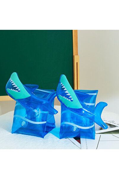 Choice6 Shark Rooxin Portable Swim Arm Ring Inflatable Armbands Pool Floating...