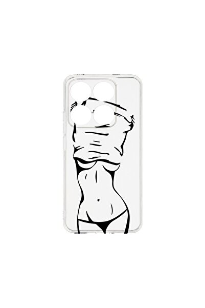 bestcase Husa pentru Xiaomi 14T, BestCase¬Æ Clear Silicon 2MM, Woman Body, An...