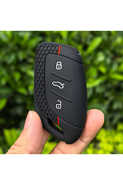 Choice1 Black keychain for MG GT 2026 ZS ZX HS GT MG5 VE MG6 Silicone Car rem...