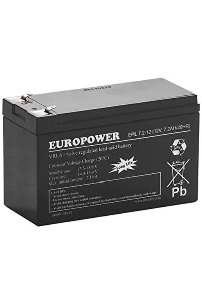 EuroPower Baterie AGM Seria EPL 12V 7.2Ah T1