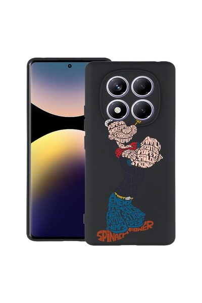bestcase Калъф за Xiaomi Redmi Note 14 Pro 4G, Калиграфия Попи, Тънък силикон...