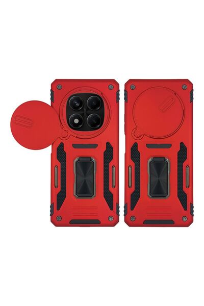Sonique Θήκη Ring Armor CamShield για Xiaomi Redmi Note 14 Pro 4G Κόκκινο