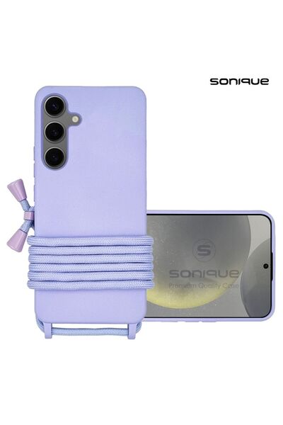 Sonique Θήκη Σιλικόνης με Κορδόνι CarryHang Samsung Galaxy S24 Plus Λιλά