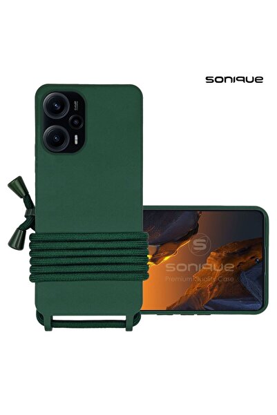 Sonique Θήκη Σιλικόνης με Κορδόνι CarryHang Xiaomi Poco F5 5G Πράσινο Σκούρο
