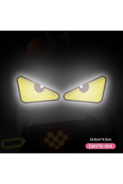 Choice3 Triangleyellow-a Demon Eyes Reflective Sticker for Bicycle Motorcycle...