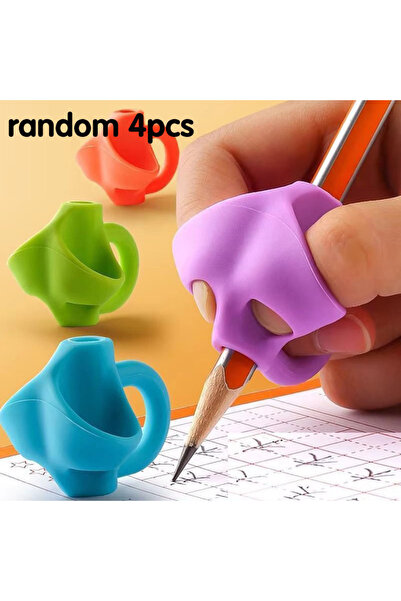 Choice 4pcs 1/2/4/10/20pcs Three-Finger Children Pencil Pen Holder Silicone S...