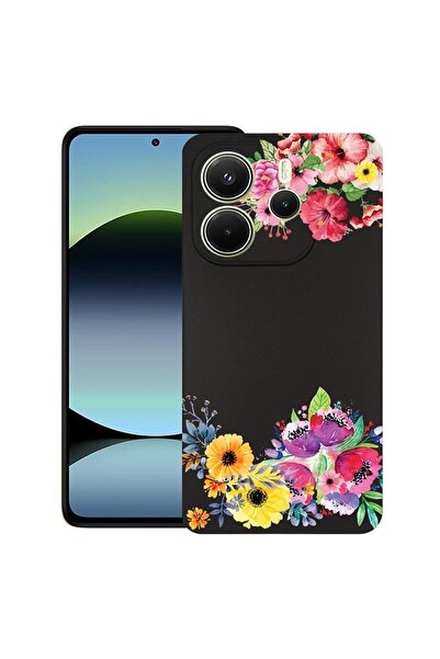 bestcase ¬Æ Husa pentru Xiaomi Redmi Note 14, Flowers, Slim Silicon 0.8MM, An...