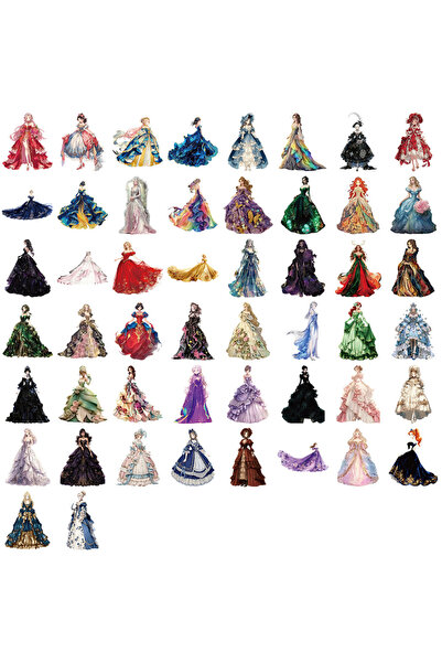 Choice1 AX2-100PCS 50/100 قطعة ملصقات تنورة الأميرة الكرتونية الجميلة، ملصقات...