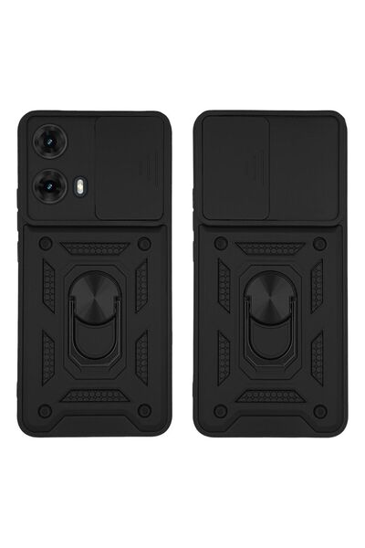 Sonique Θήκη Ring Armor CamPro για Motorola Moto G85 5G Μαύρο