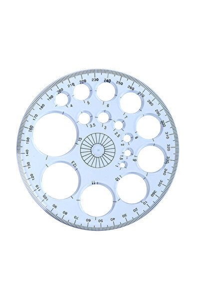 Choice 1 Professional Geometric Template Plastic Measuring Ruler Circles Draw...