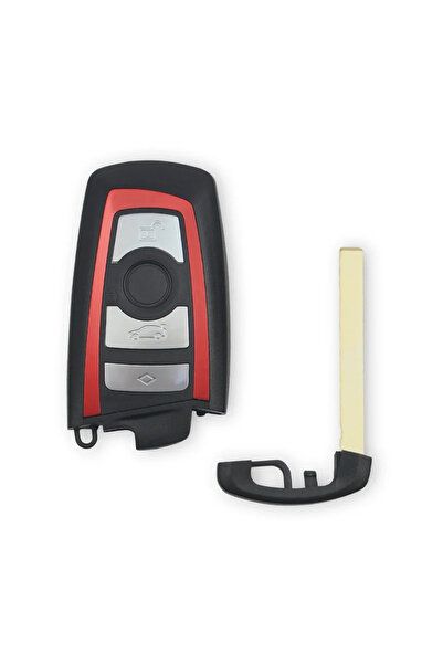 Choice3 4 Button Red KEYYOU Smart Car Key Shell Cover Remote Case for BMW CAS...