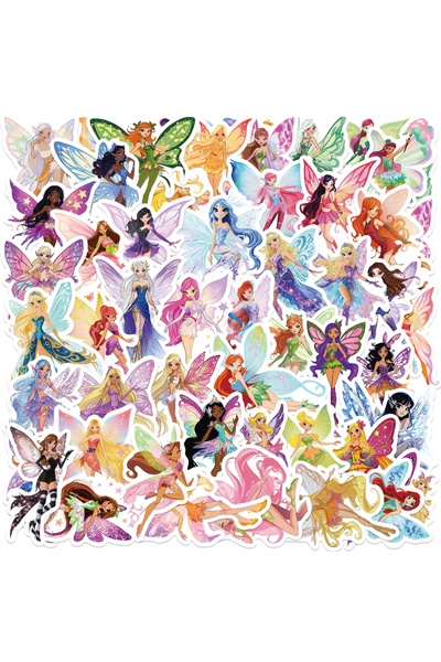 Choice 52pcs all 52pcs Butterfly Fairy Series Graffiti Stickers Suitable for ...