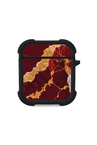 Sonique Θήκη Σιλικόνης Marble Series για AirPods 1/2 Κόκκινο