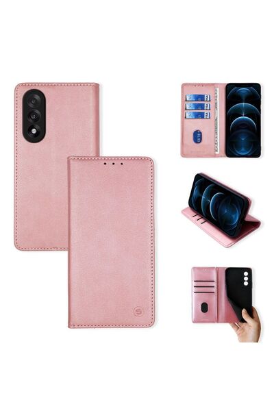 Sonique Θήκη Πορτοφόλι Vintage Magnet Wallet OnePlus Nord 5 5G Ροζ Χρυσό