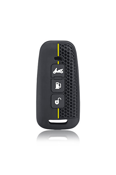 choice2 Yellow Line Silicone Motorcycle Key Case for Piaggio Beverly 400 Beve...