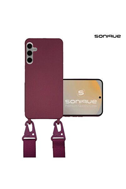 Sonique Θήκη Σιλικόνης με Strap CarryHang Samsung Galaxy S24 FE Μπορντό