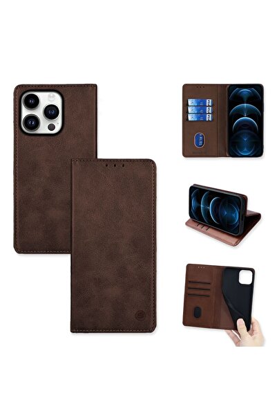 Sonique Θήκη Πορτοφόλι Vintage Magnet Wallet Apple iPhone 14 Pro Καφέ