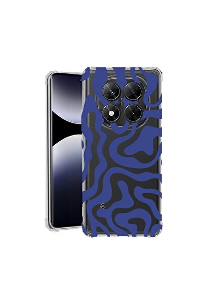 bestcase Husă Antișoc pentru Xiaomi Redmi Note 14 Pro 4G, Blue Abstract Line,...