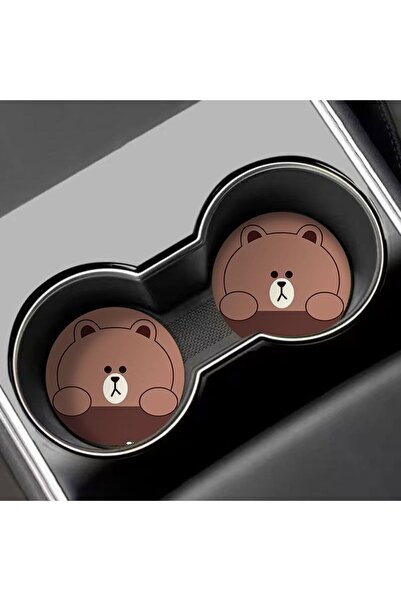 Choice 7.1x7.1cm EU Plug A New Brown Bear Anime Merchandise Cartoon Car Inter...