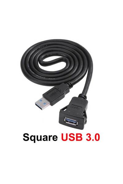 Choice7 1m Square USB 3.0 0.3/1m USB 2.0 3.0 Male to Female AUX Flush Panel M...