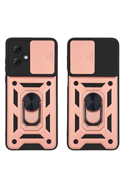 Sonique Θήκη Ring Armor CamPro για Motorola Moto G84 5G Ροζ Χρυσό