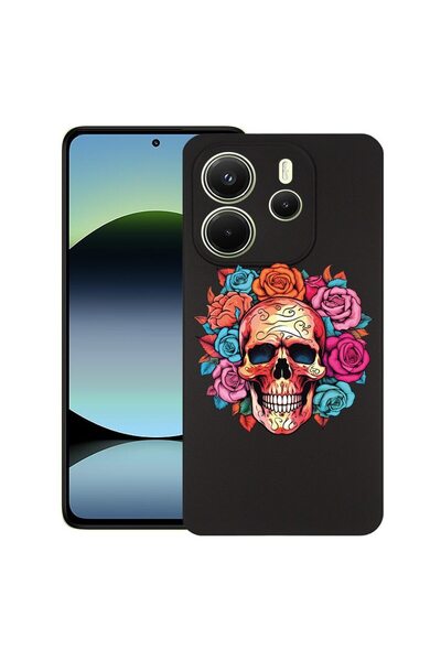 bestcase Θήκη για Xiaomi Redmi Note 14, Χρώματα Ονείρου - Κρανίο, Λεπτή σιλικ...