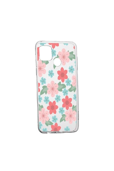 bestcase Силиконов калъф с цветя, пастелни цветове, съвместим с Realme C25Y, ...