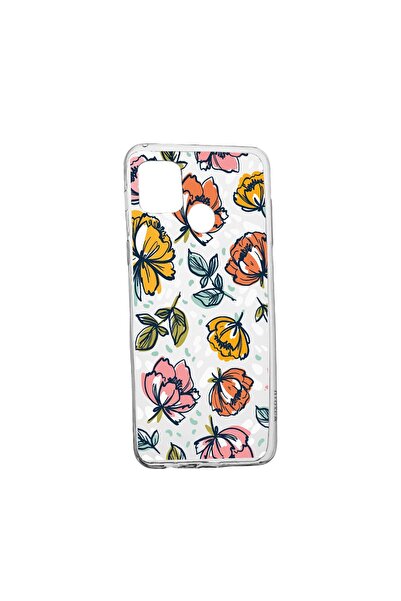 bestcase Силиконов калъф, съвместим с Realme C25Y, Цветя - Пастелни цветове, ...