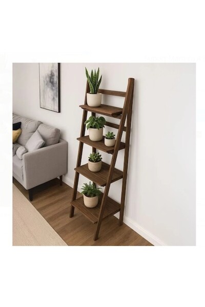 OEM Wooden Flower Stand, 4 shelves, 41 x 34 x 113 cm, decorative shelf for po...