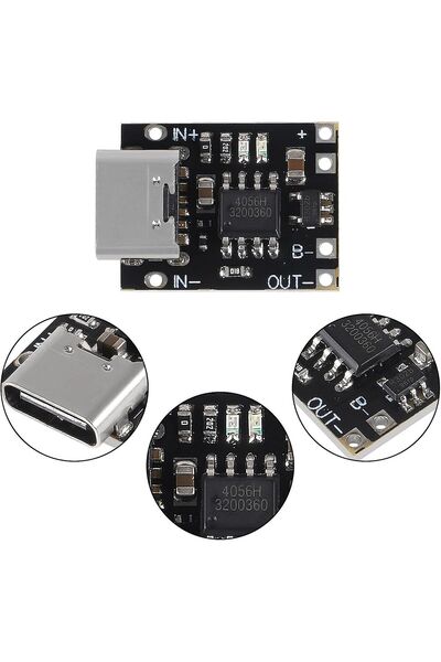 DRMaker Elektro TP4056 3,7V Mini Şarj Devresi - Korumalı Mod Type C (5 ADET)