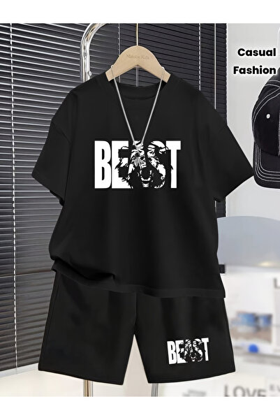 Joetsu Baset Printed Oversize Tshirt Shorts Set