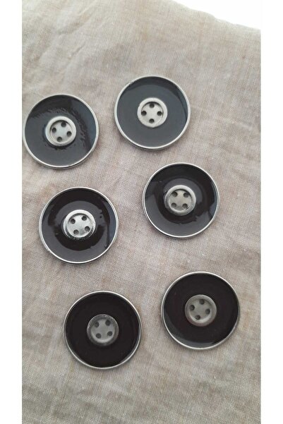 ILCARE Gold Plated Mineli Metal Button 24 mm 6 Pieces