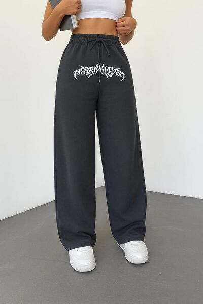 Le Vion Women's Wide Leg Sweatpants Loose Baggy Comfortable Casual Trousers