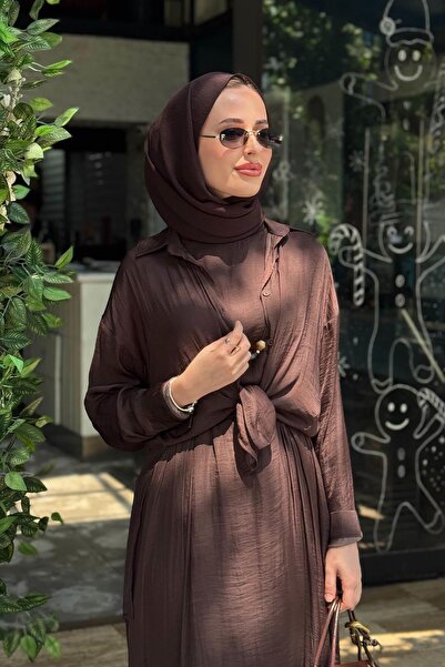 Ceremony Bluz Dress Set with Inside Dress