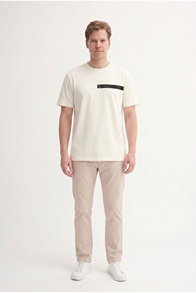 Cazador Men's T-Shirt 44665 Ecru