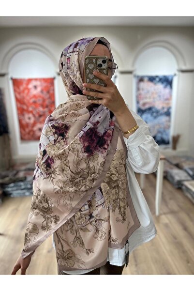 e.m ipek Florenza Pattern Soft Shawl - Beige