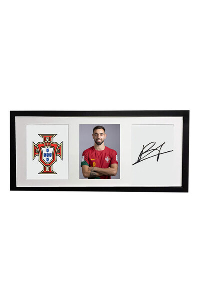 Boomah Accessories Bruno Fernandes Portugal FIFA World Cup Autographed Poster...