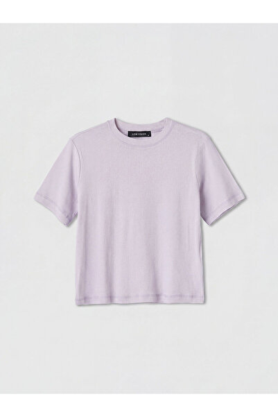 LC Waikiki Nevavm Women's T-Shirt with Oval Collar and Difference