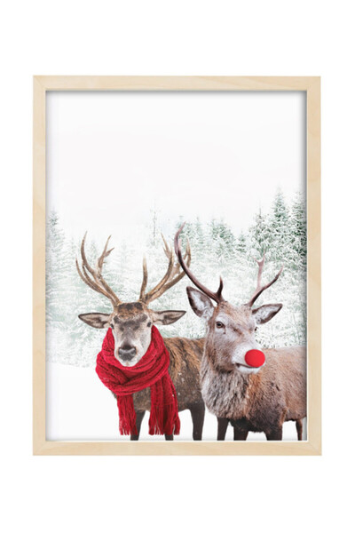 Boomah Accessories Deer Winter Wall Art Poster with Frame 30x40cm