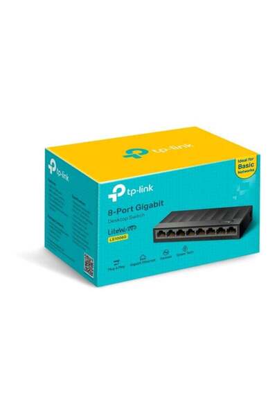 TP-LINK LS1008G 8-Port Gigabit Desktop Switch, 10/100/1000Mbps, Auto-Negotiat...