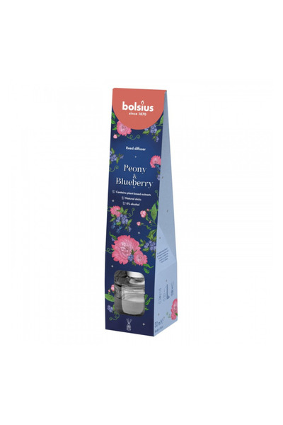 Bolsius Odorizant Difuzor cu Betisoare Floral Fusion, Bujor si Afine, 30 ml