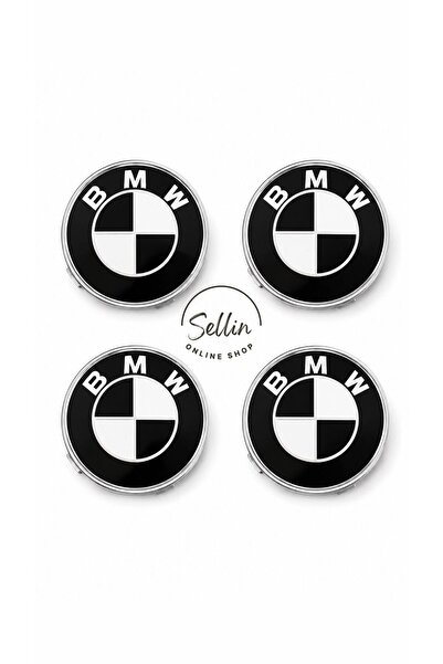sellin Bmw F10 F20 F30 Çelik Jant Göbek Arması 68mm-65mm Siyah-Beyaz