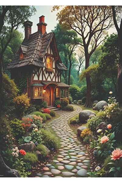 Nova Puzzle 1000 Piece Puzzle - Peaceful Forest House - 41198