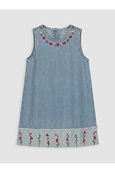 LC Waikiki Timeless Clothing & Timeless Choices Flower Embroidered Girls' Jea...