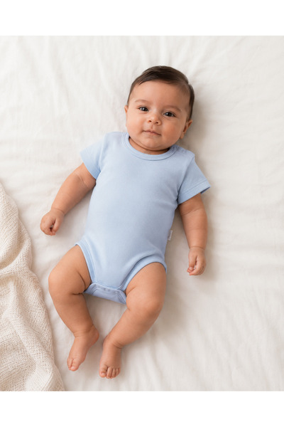 Bebengo 5’li Bebek Body Seti Mavi 100% Pamuk