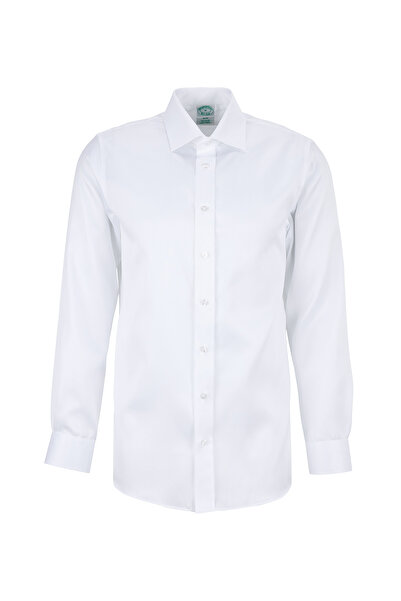 BROOKS BROTHERS Beyaz Erkek Slim Fit Gömlek BBSS26MSH031