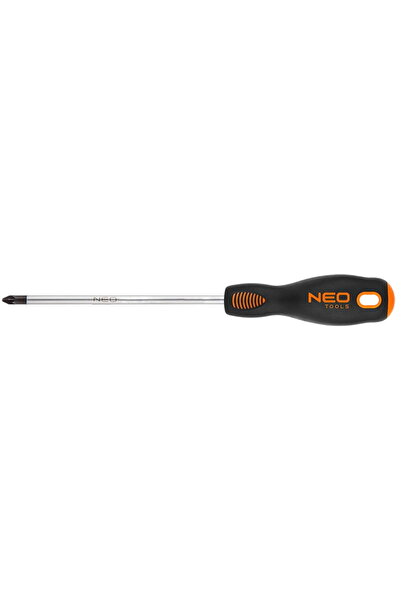 NEO Tools Phillips Screwdriver PZ2 x 200 mm, S2, Black-Orange
